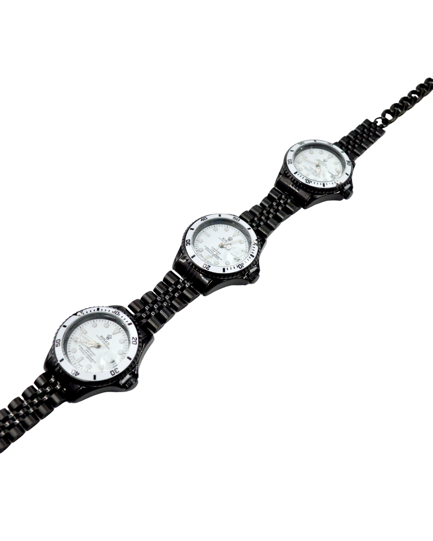 collar TRÍO Rolex negro/blanco