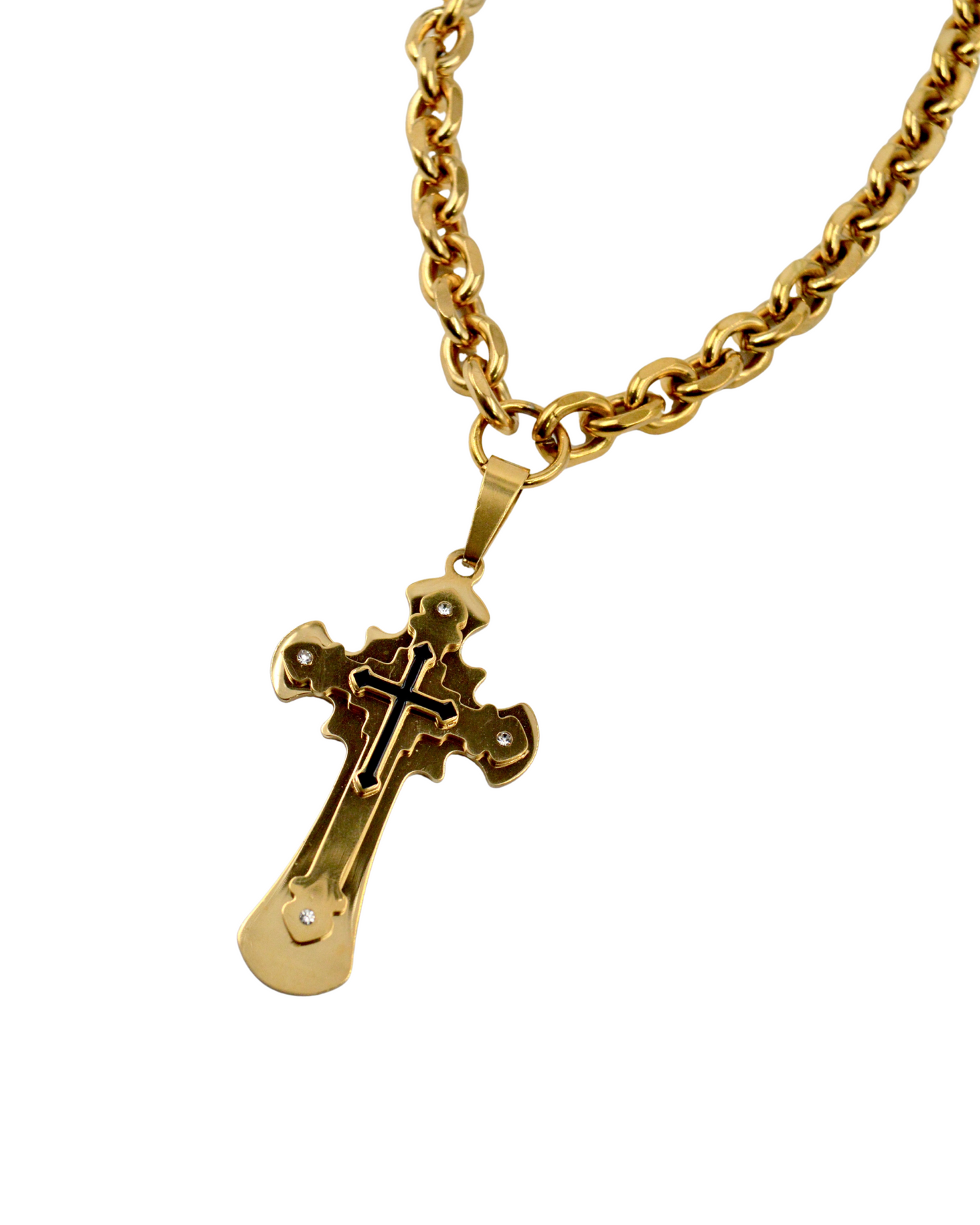 collar CROSS goldie (pieza única)