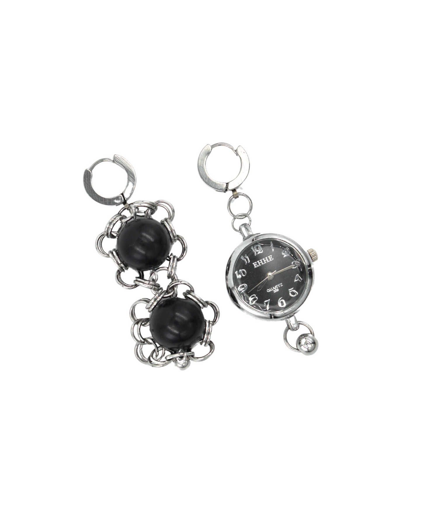 aretes reloj BLACK MIST
