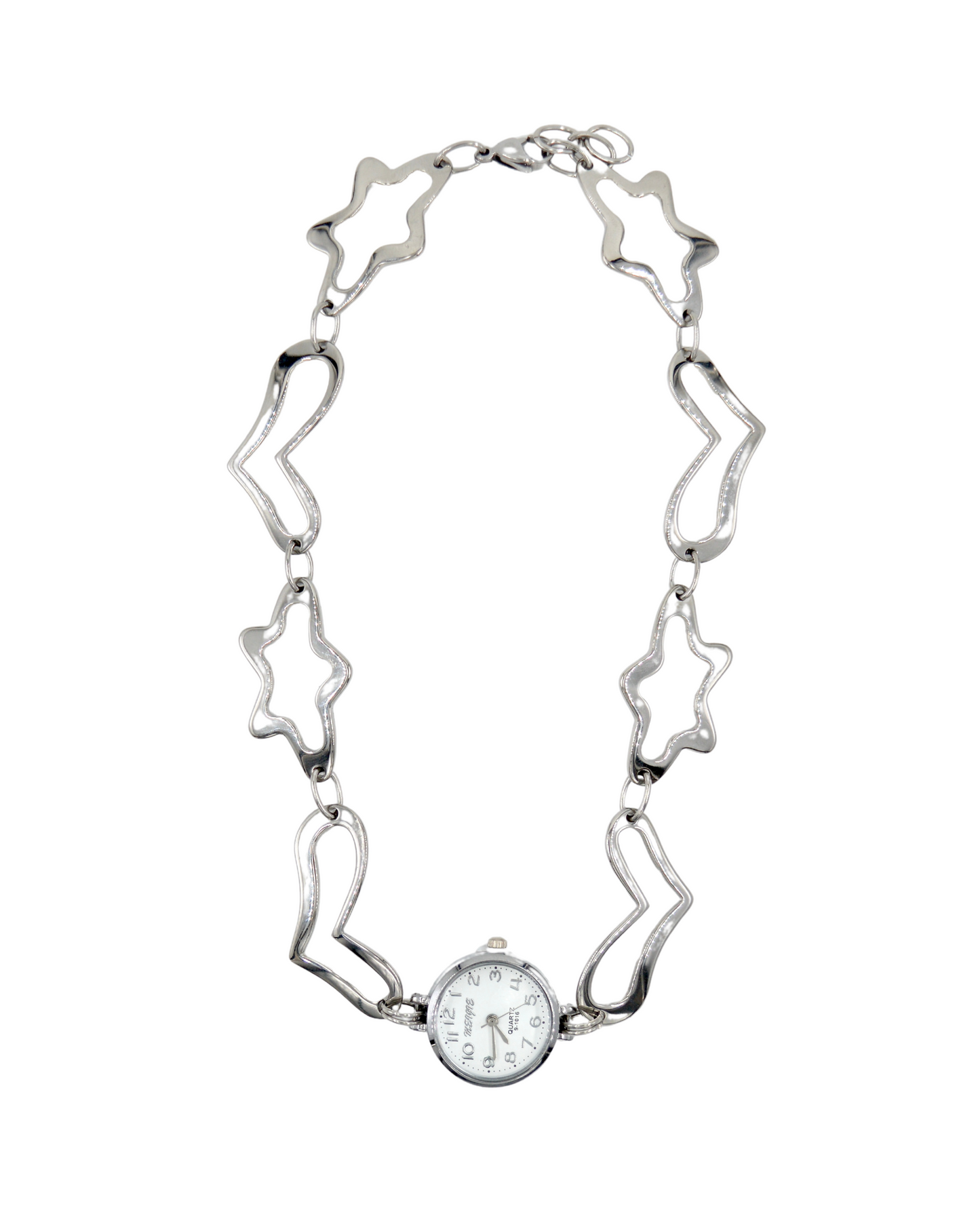 collar corazón estrellado