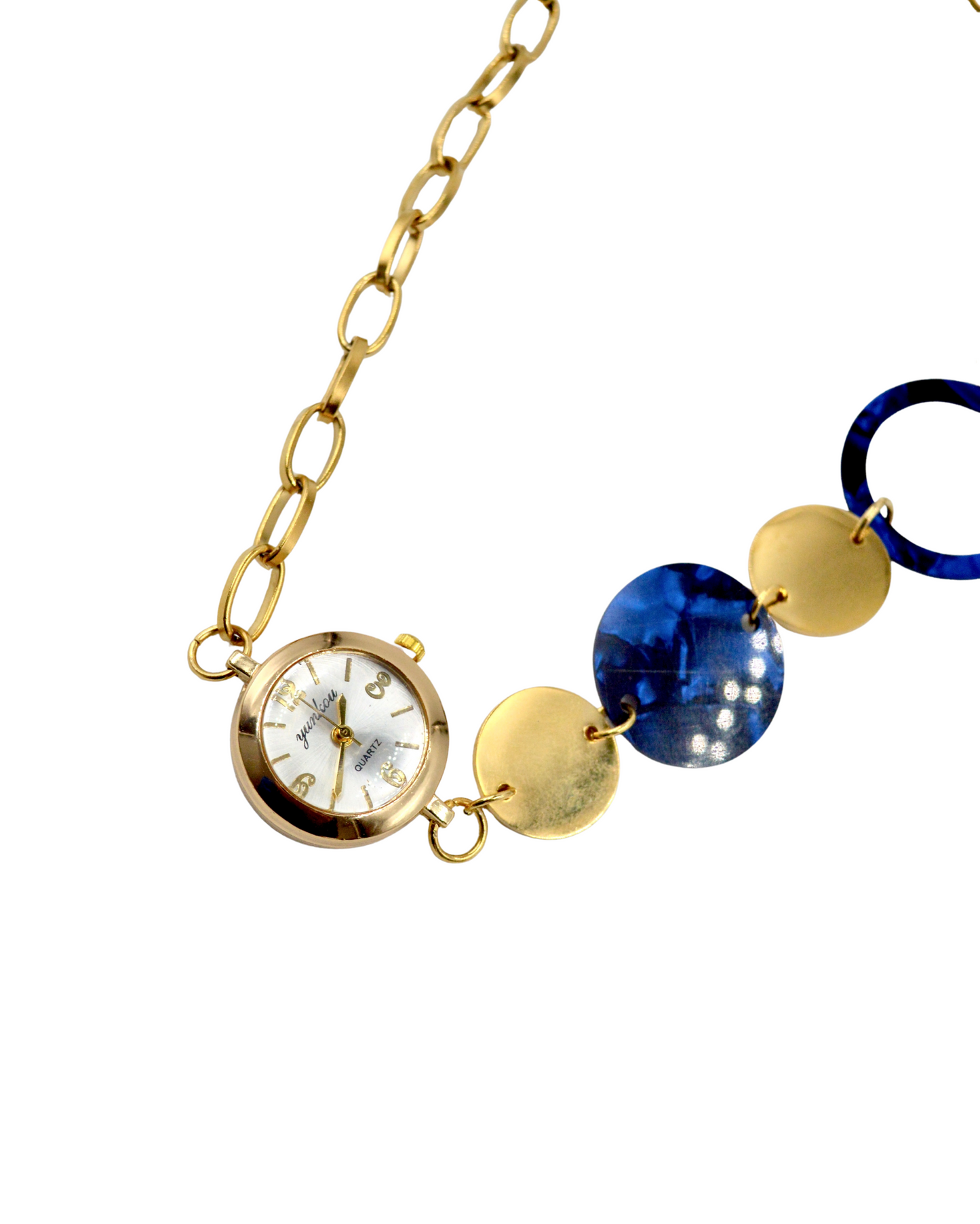 collar BLUE gold