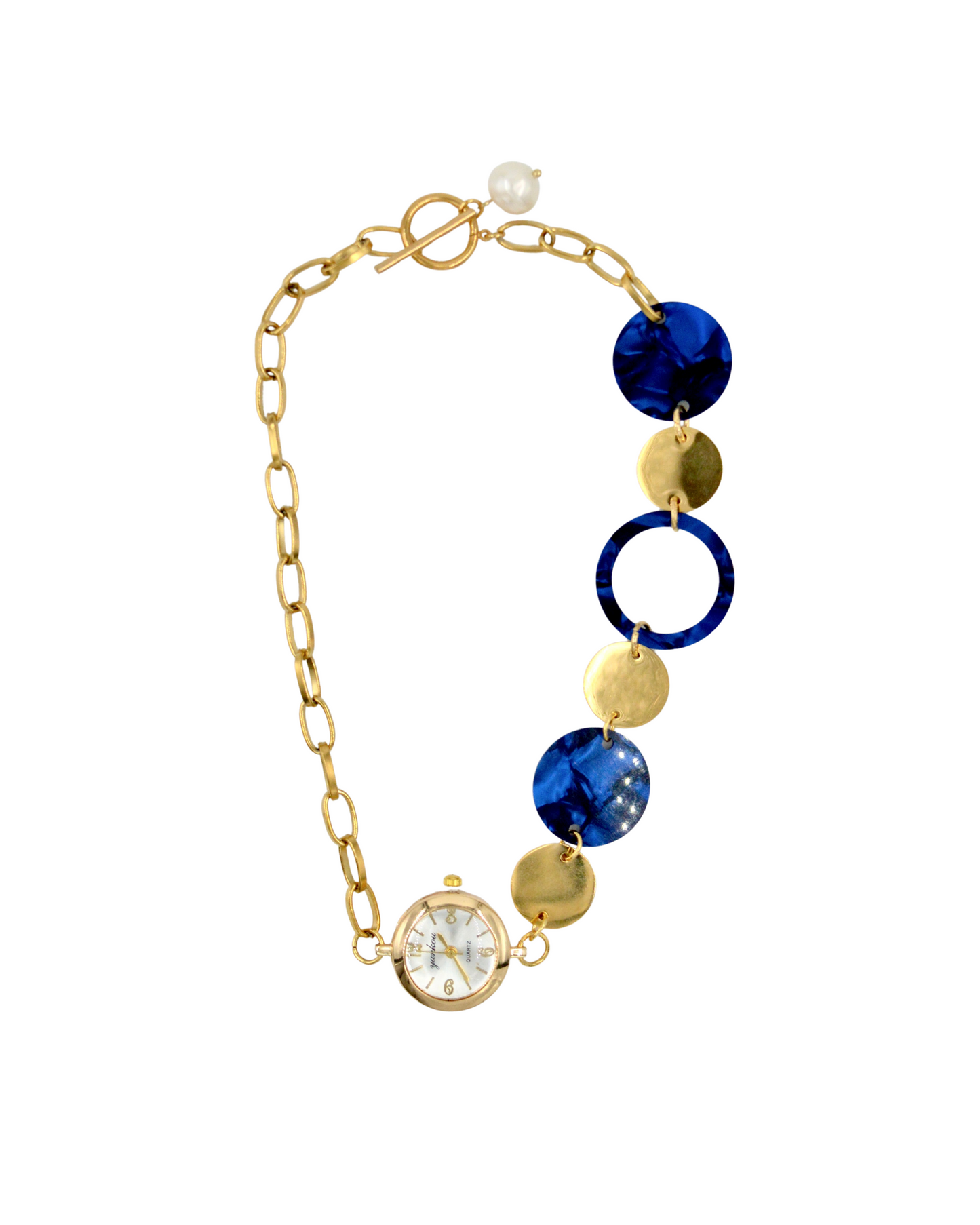 collar BLUE gold