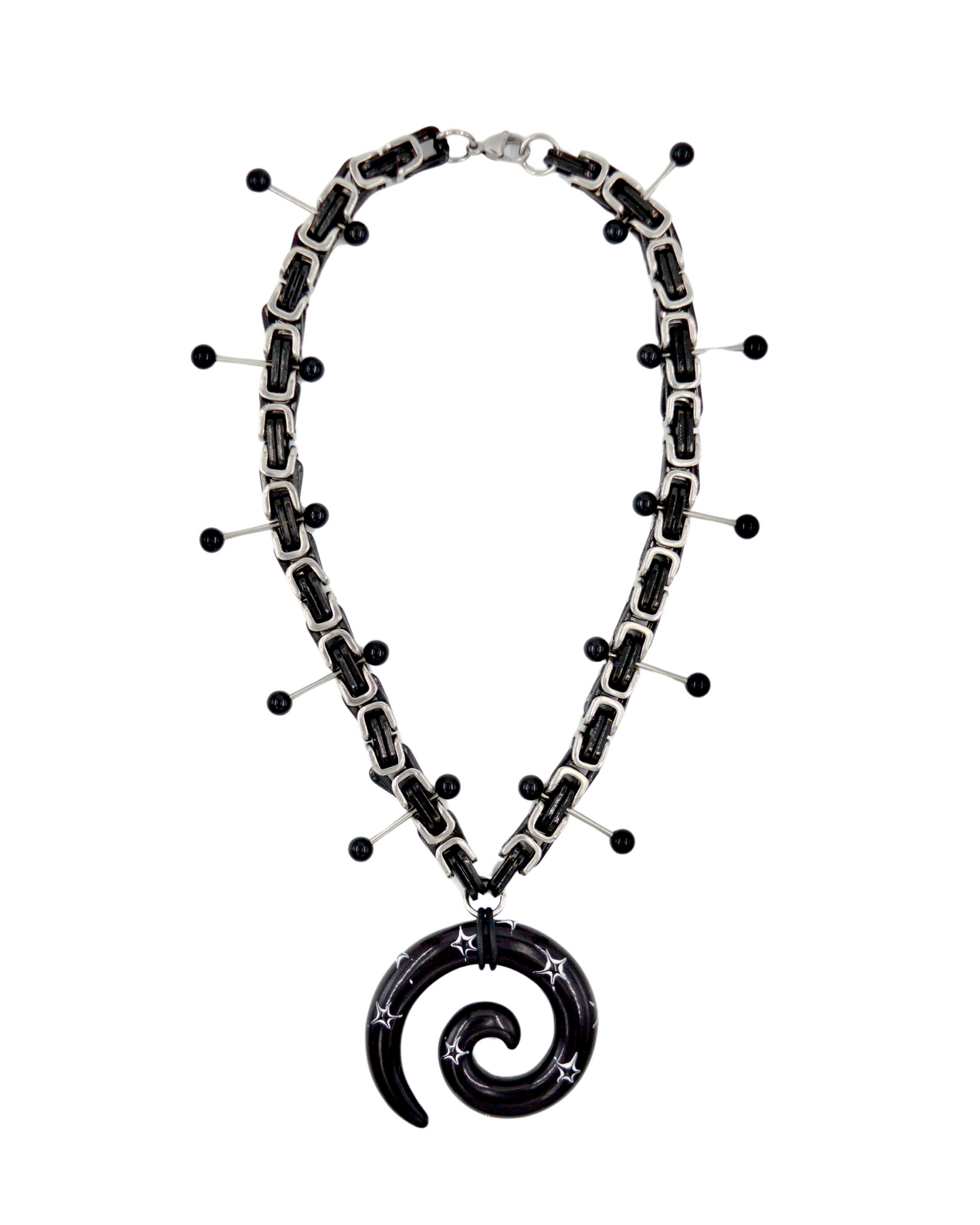 collar BLACK piercings (pieza única)