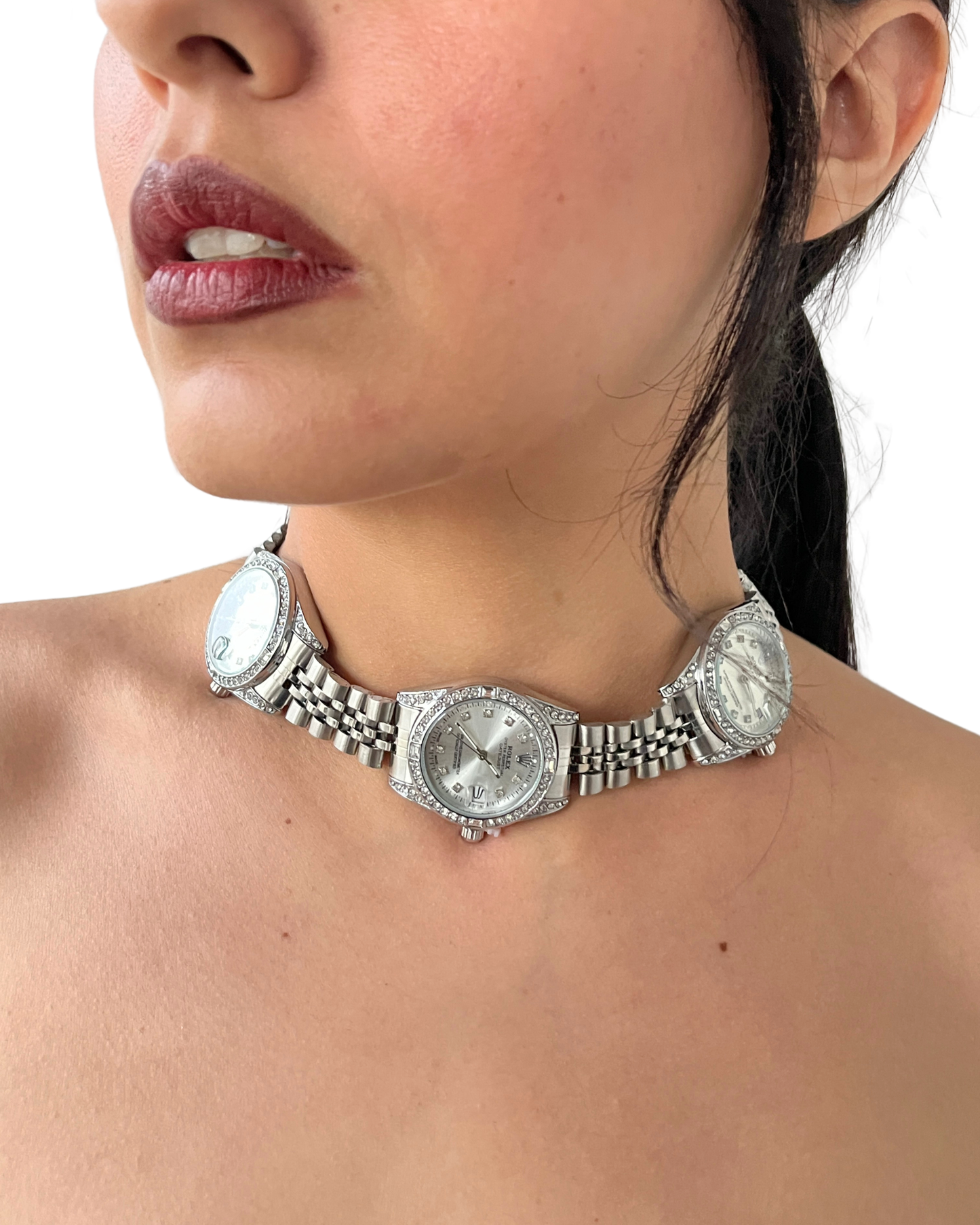 collar TRÍO Rolex blanco