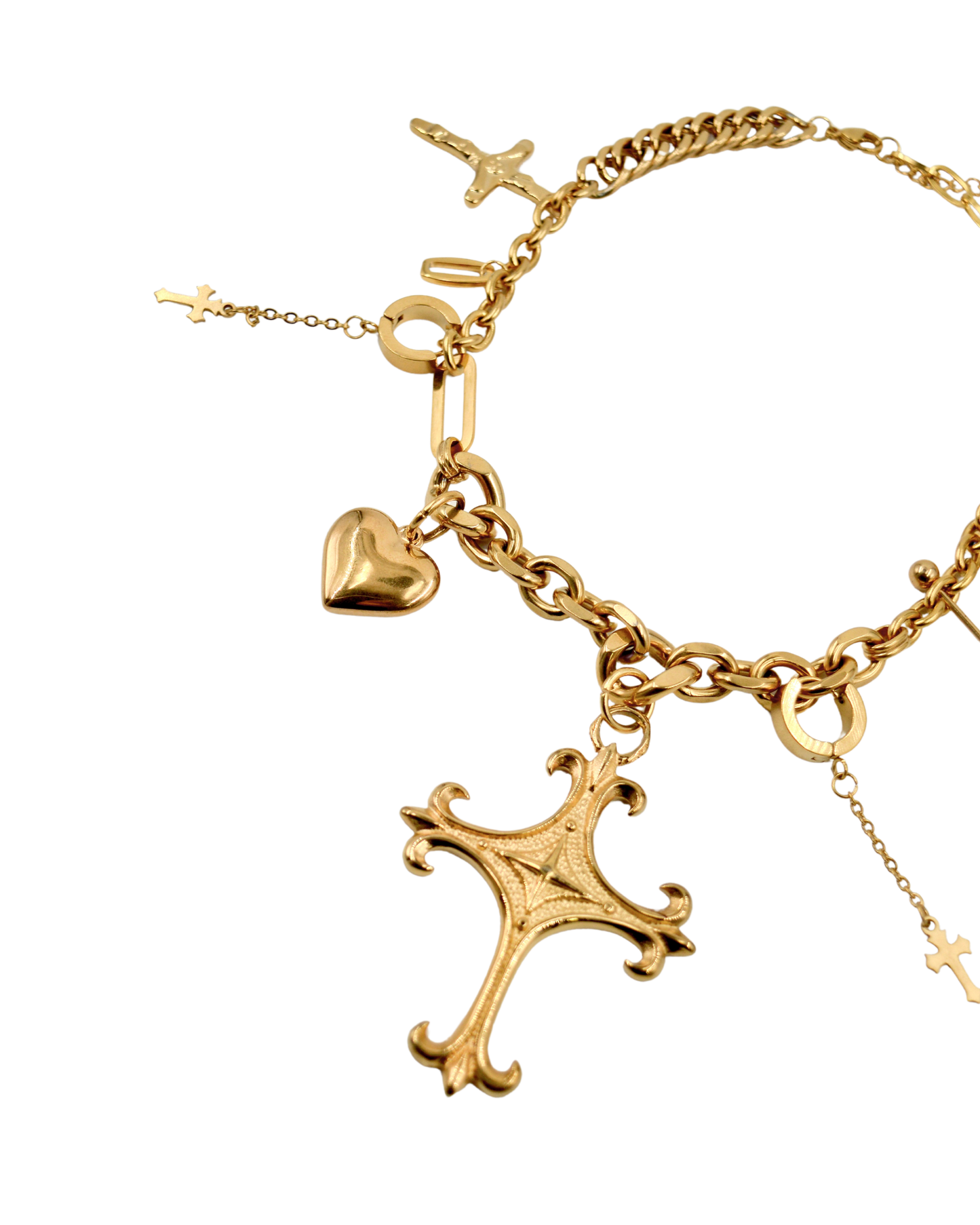collar relajo cruz gold