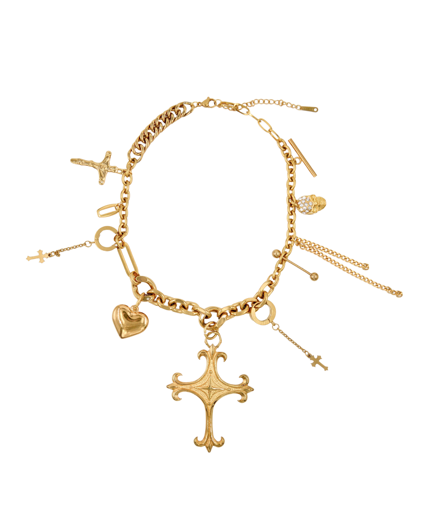 collar relajo cruz gold