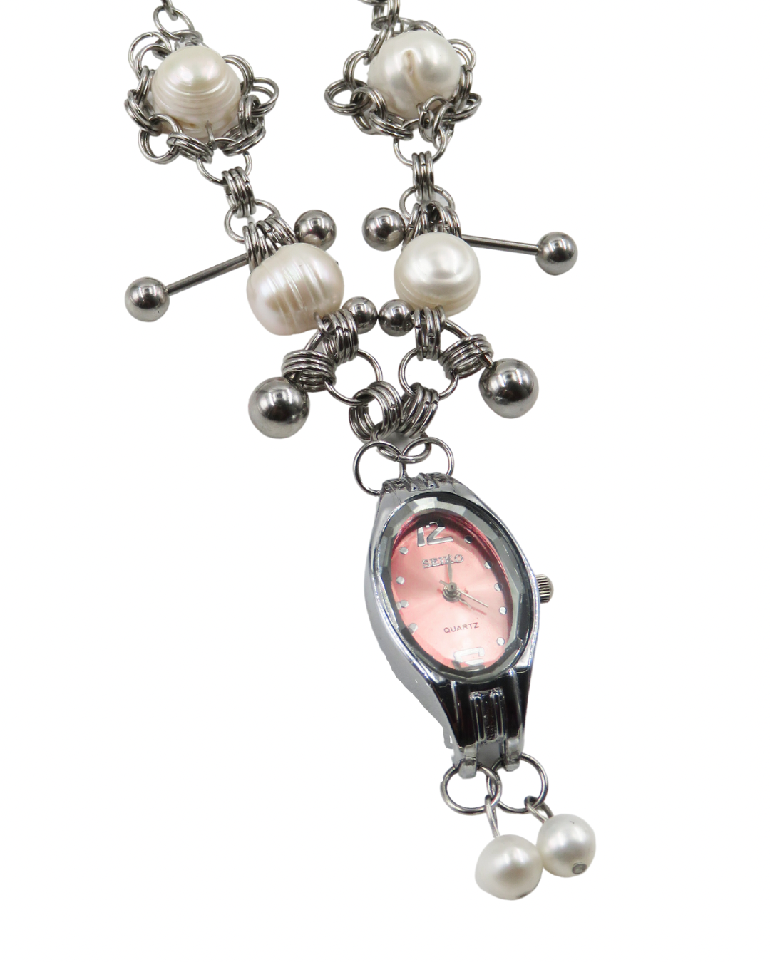 collar reloj PINK MIST