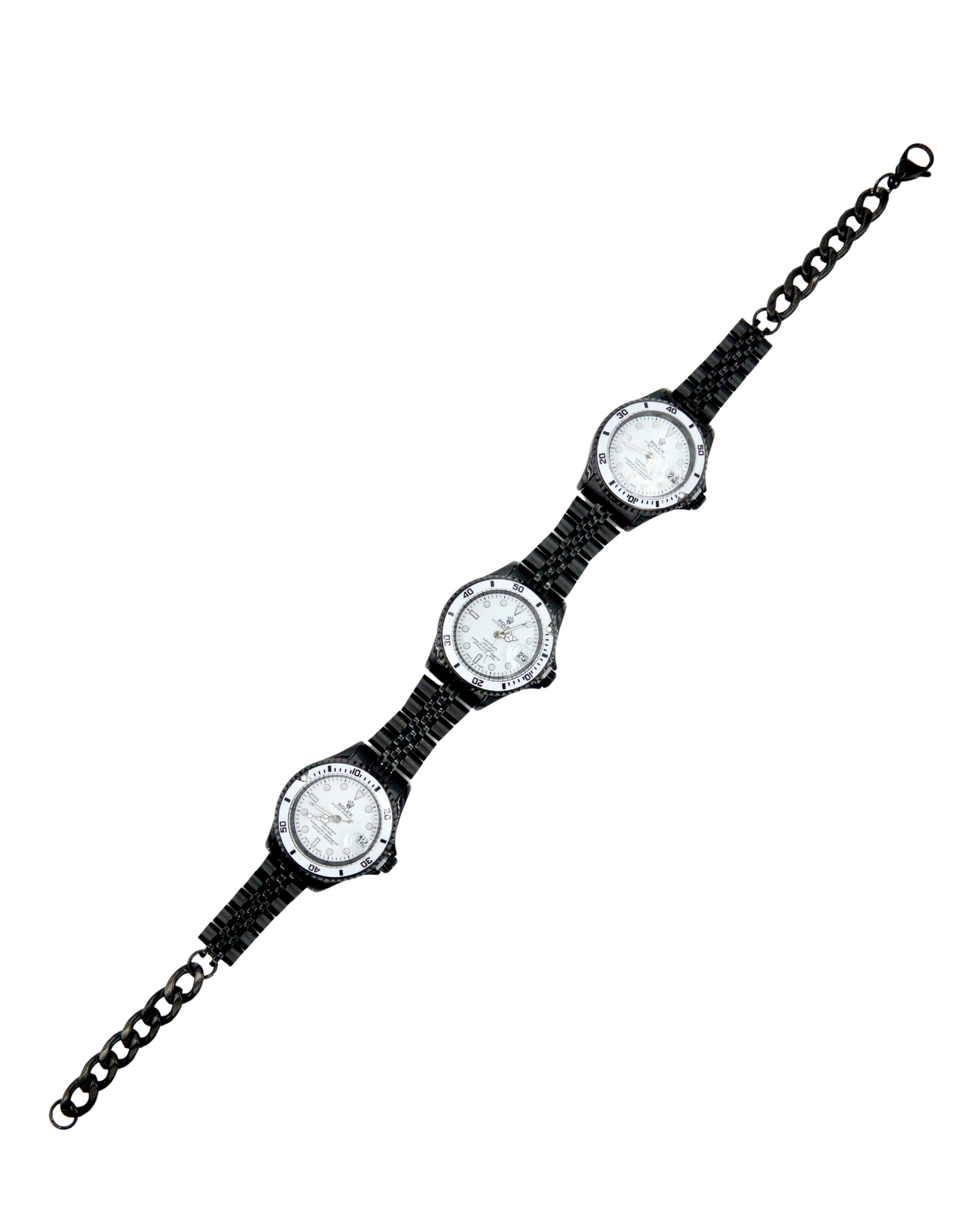 collar TRÍO Rolex negro/blanco