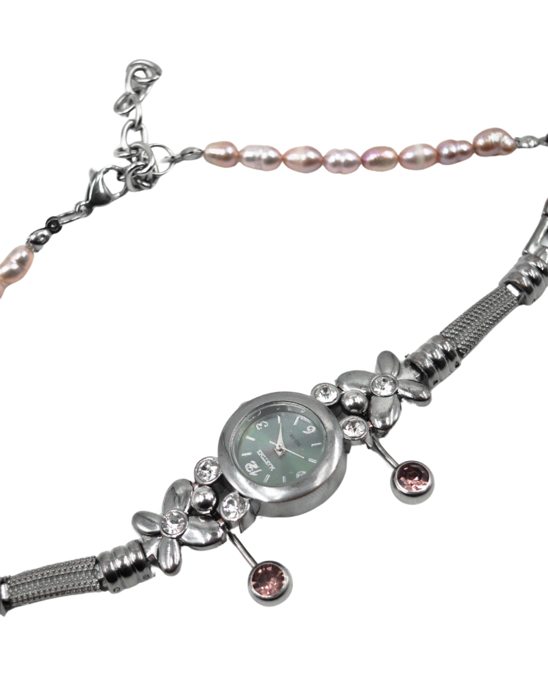 collar reloj pearly