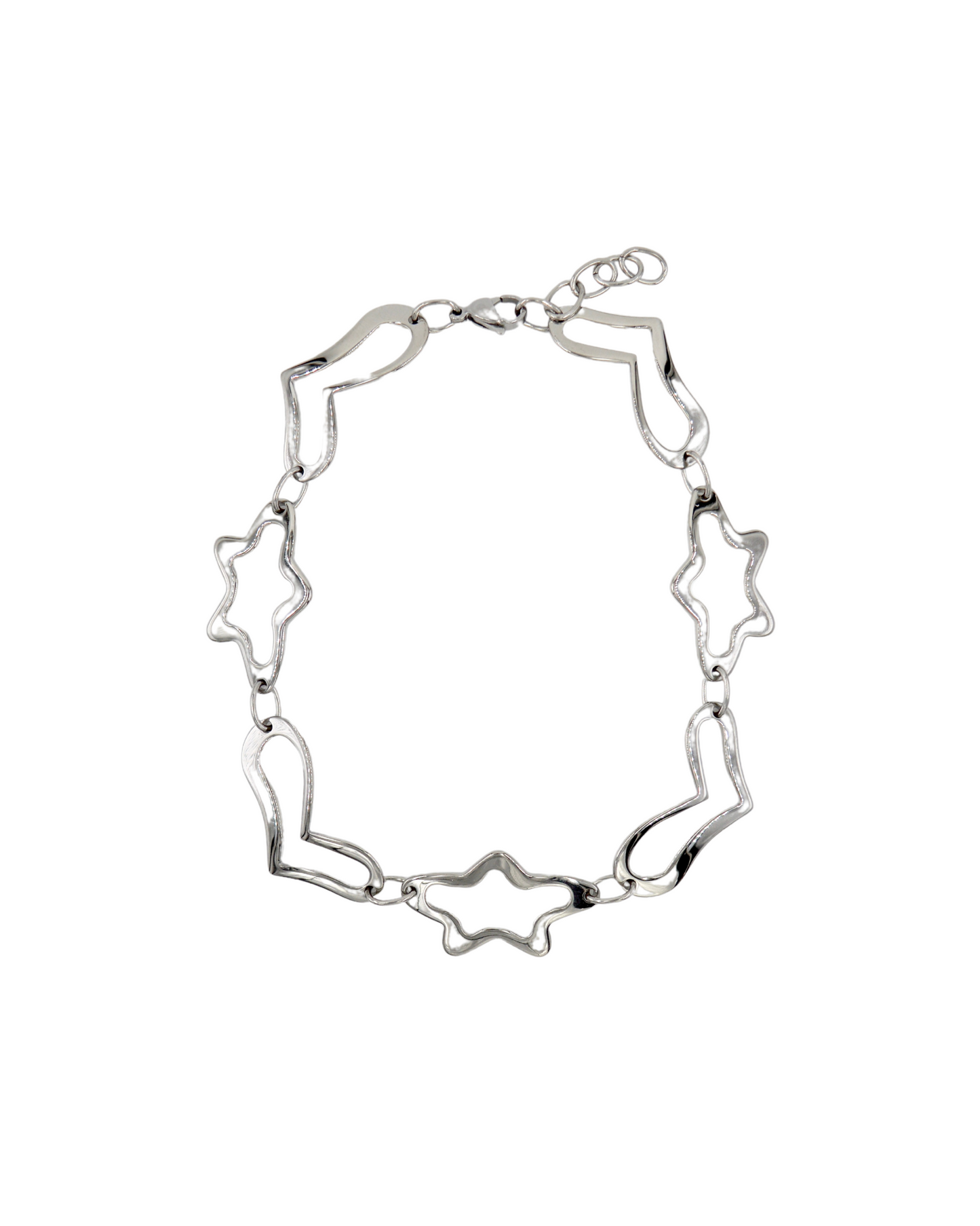 collar/choker corazón estrellado