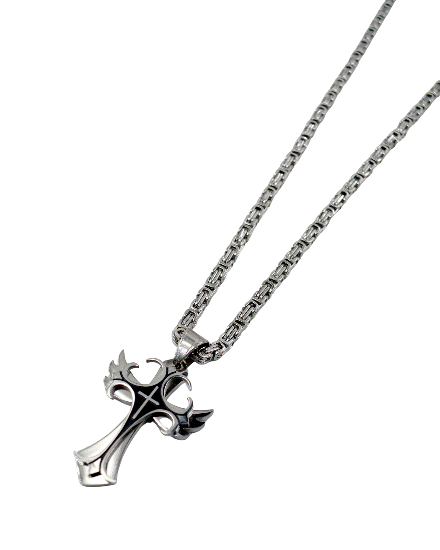 collar cruz black largo