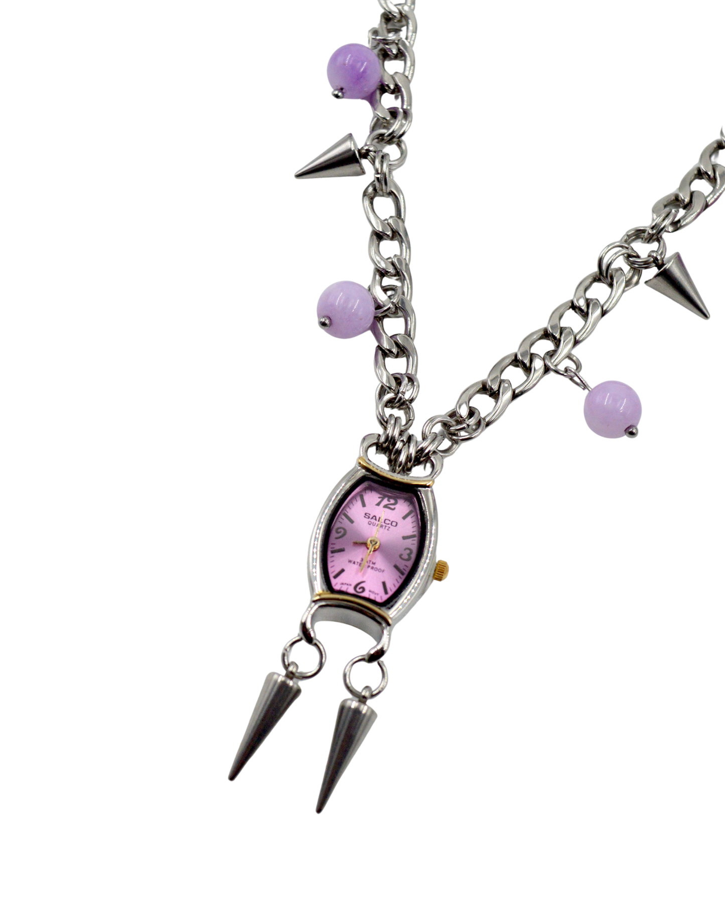 collar lilac SPIKES