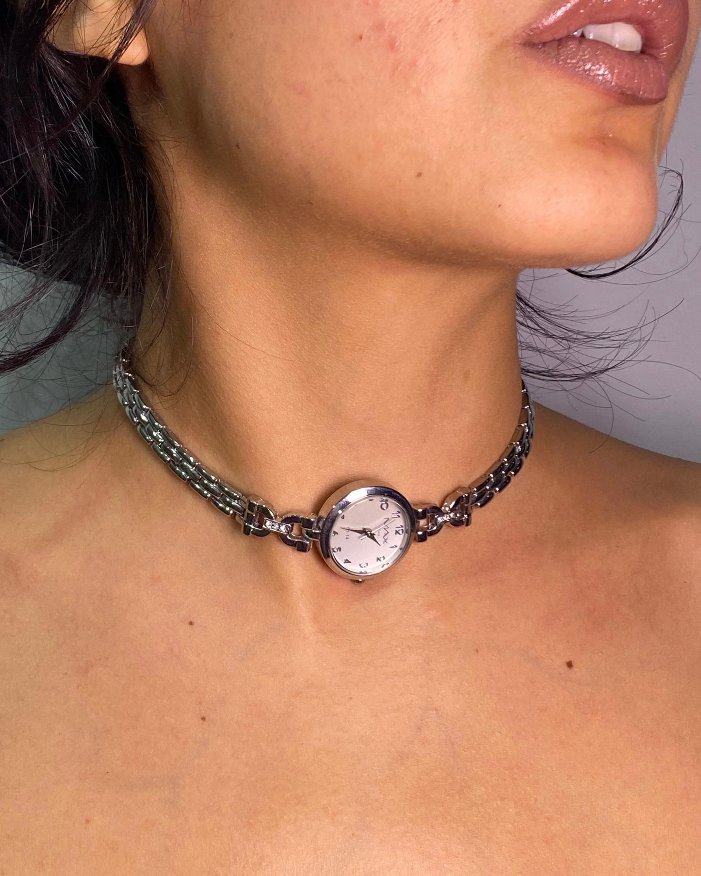 choker reloj chain-link