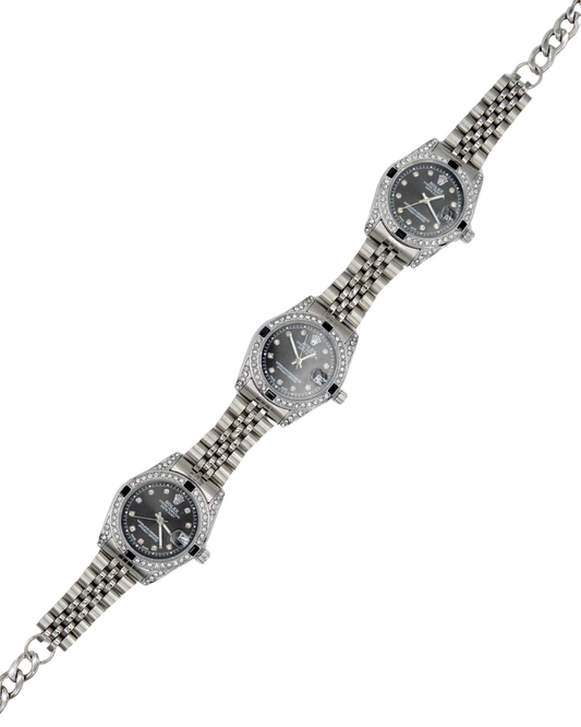 collar TRÍO rolex negro