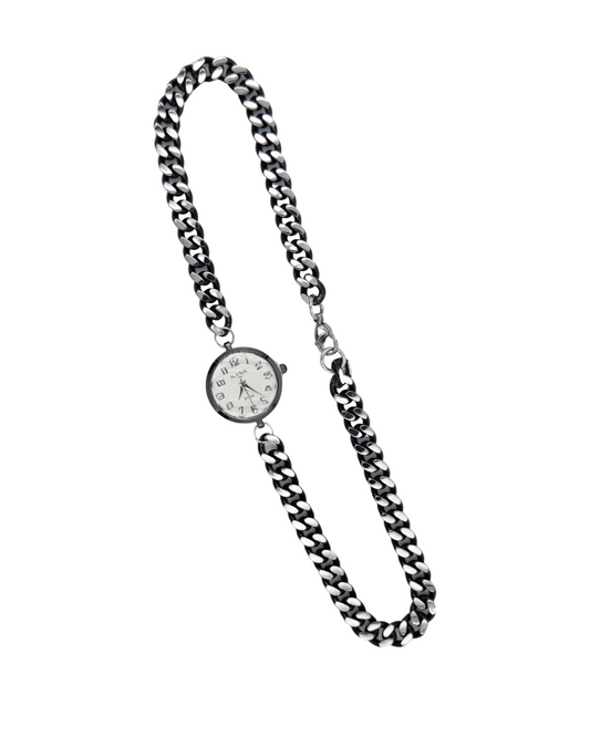 collar reloj BLACK/SILVER