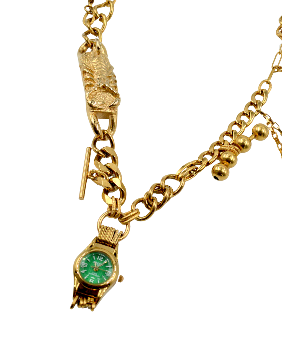 collar escorpión verde