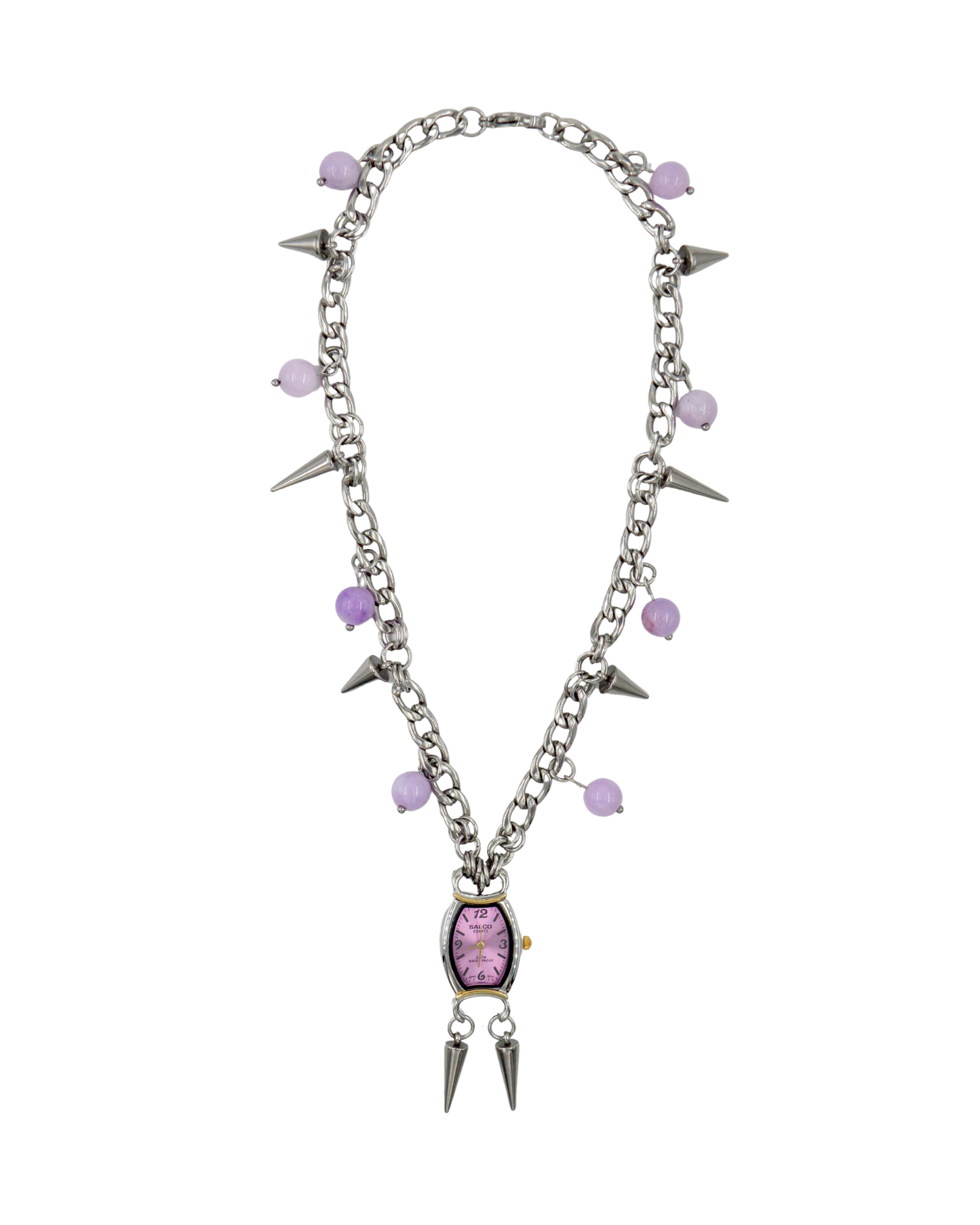 collar lilac SPIKES