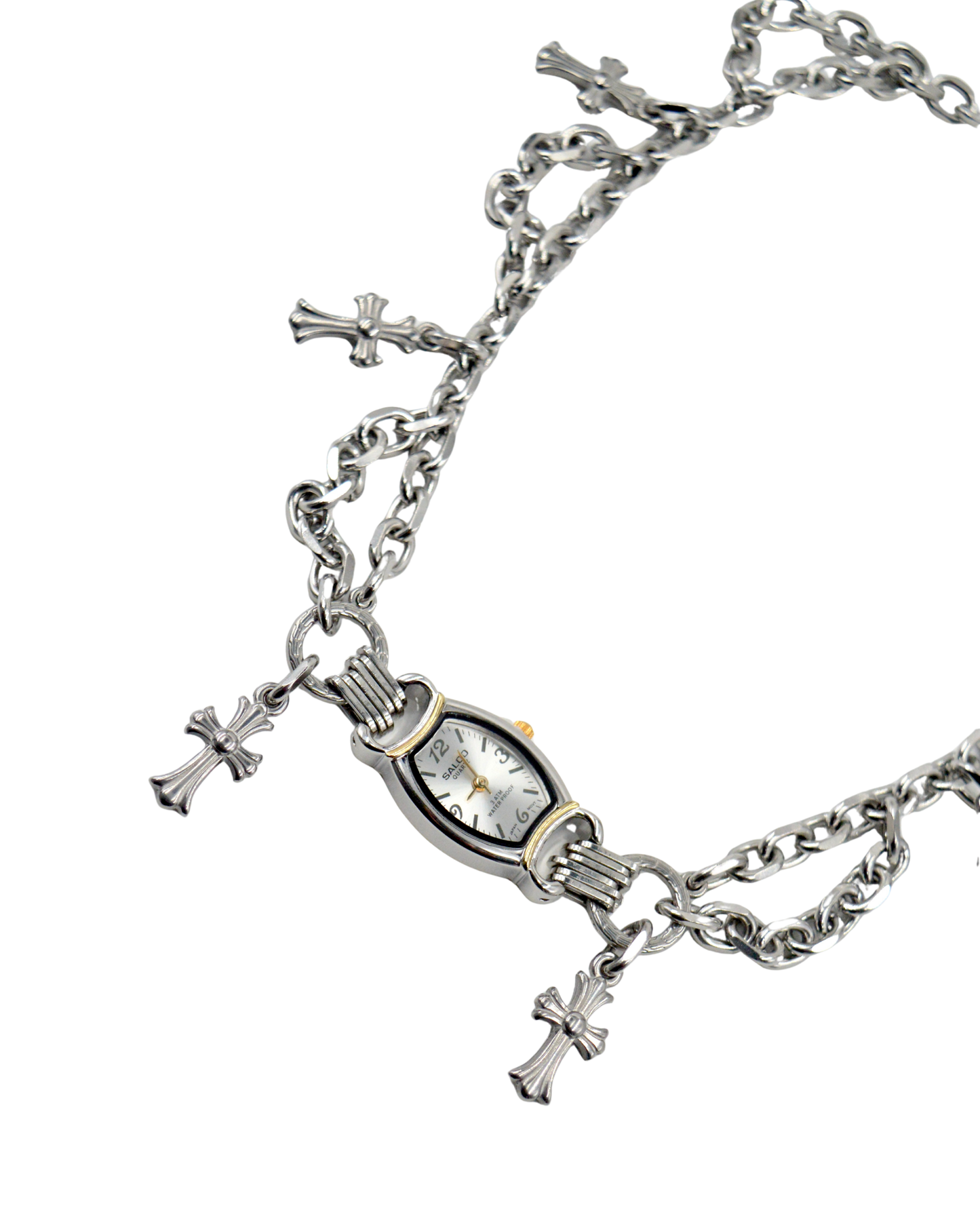 collar CROSS plateado