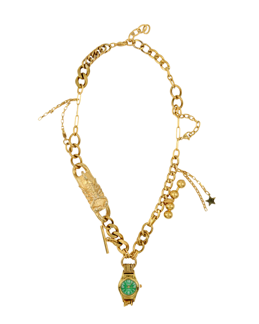 collar escorpión verde