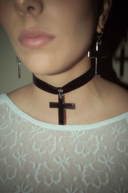 collar cruz SILVER lazo