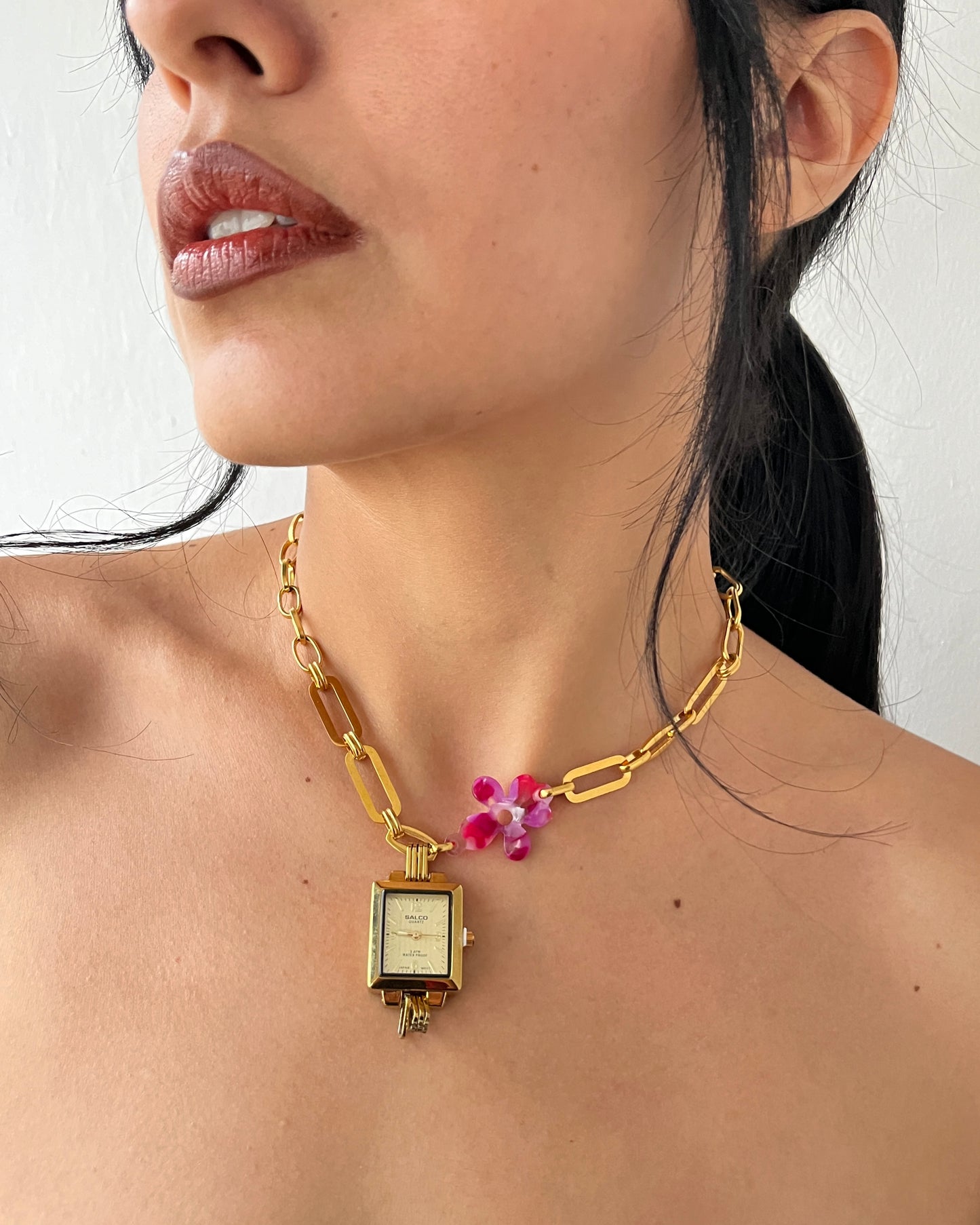 collar pink flowerz