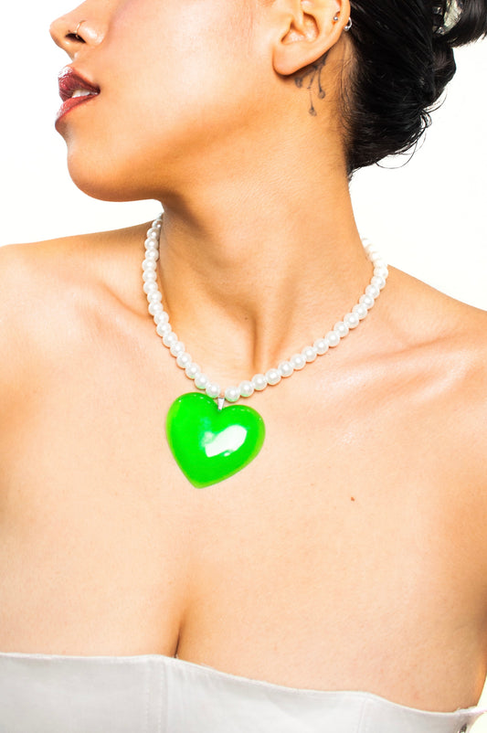 collar <3 perlas verde