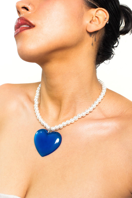 collar <3 perlas azul